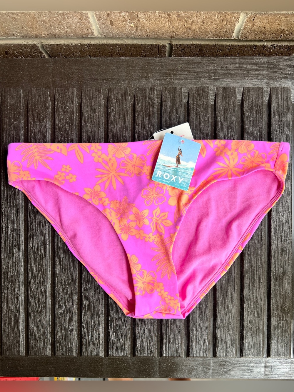BNWT! Roxy Pink & Orange Floral Bikini Bottom - S